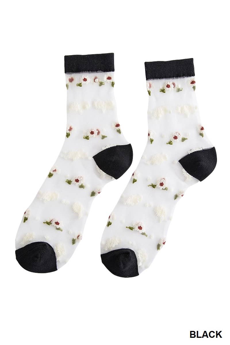Daisy Sheer Socks