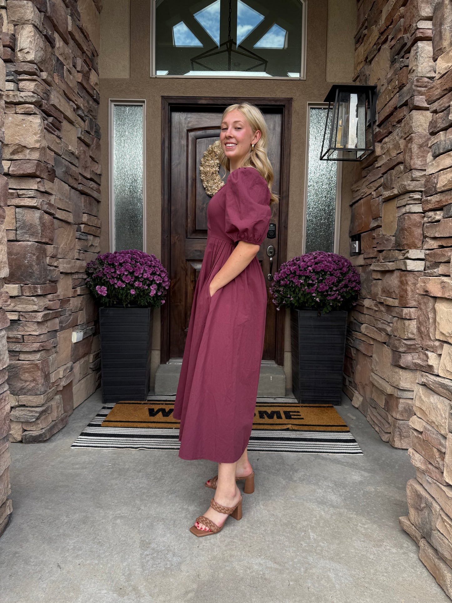 Ava Pleated Waist Dress