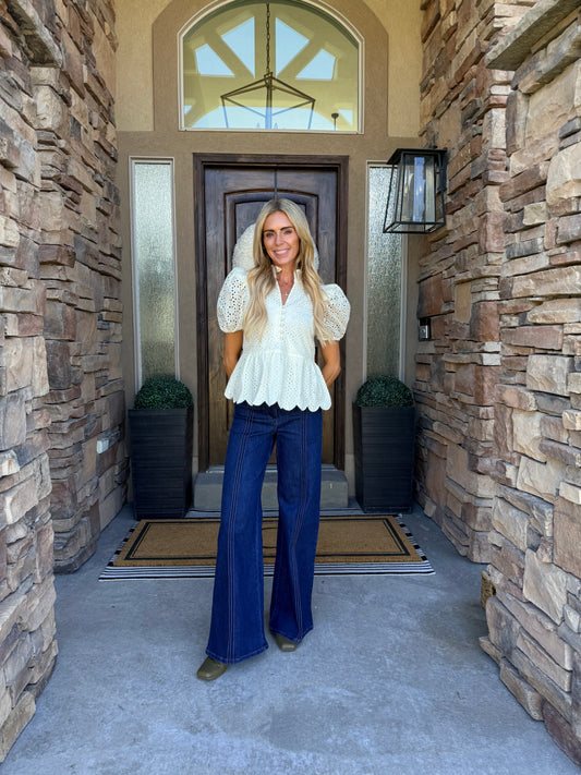 The Parker Eyelet Blouse