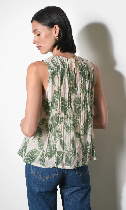 The Sienna Palm Blouse - alternate product view at Vogue Villa