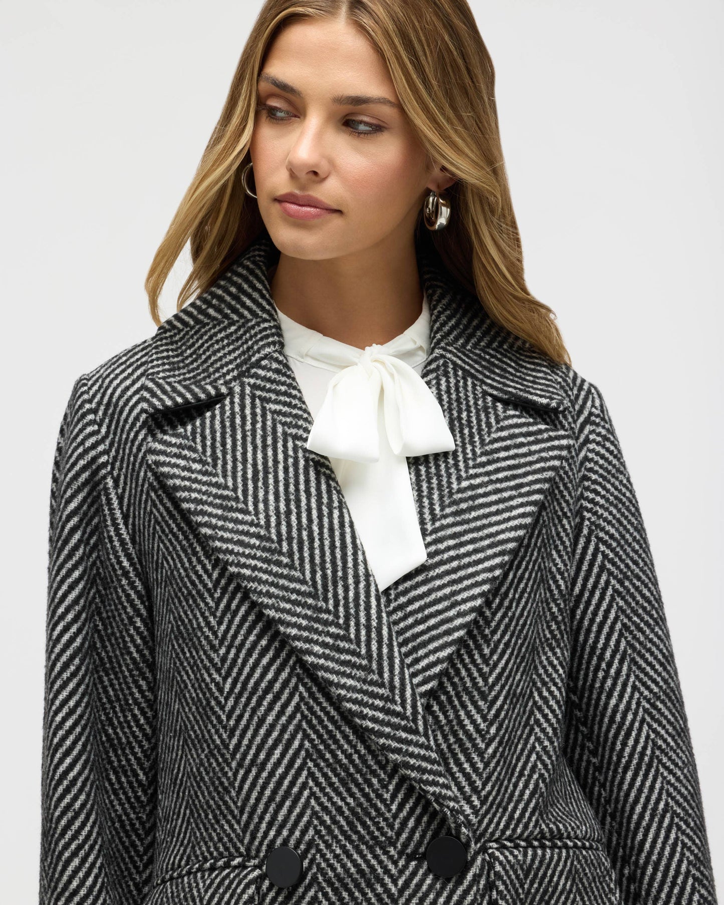 Retro Bold Chevron Oversize Coat