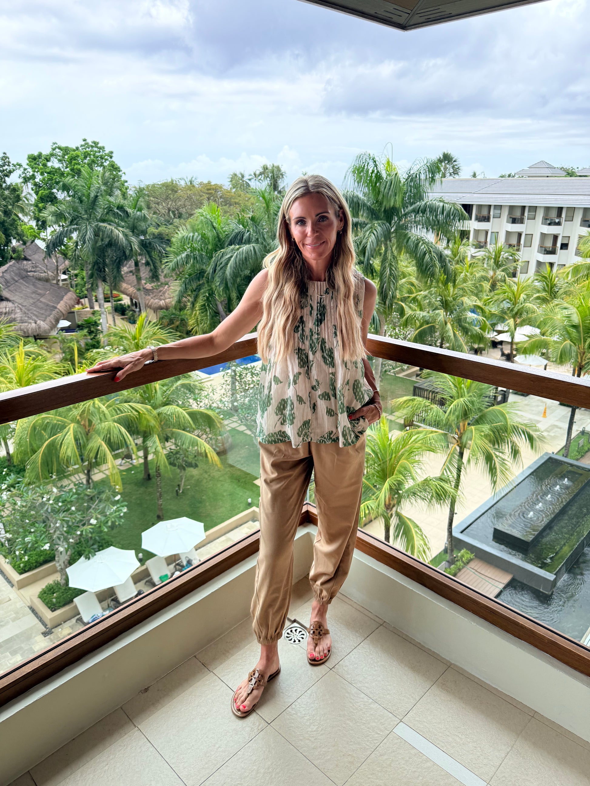 The Sienna Palm Blouse at Vogue Villa