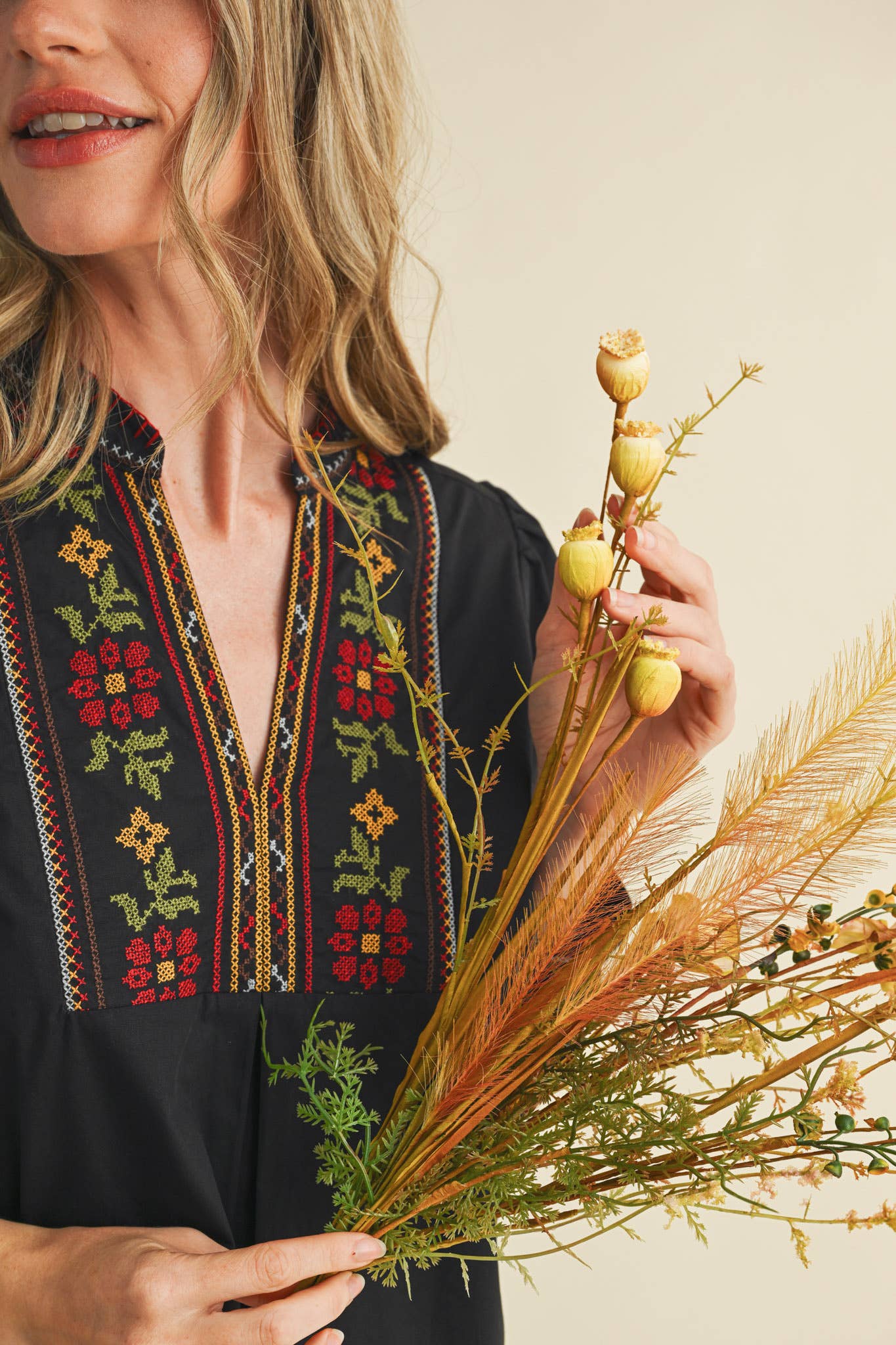 Cross Stitch Embroidered blouse