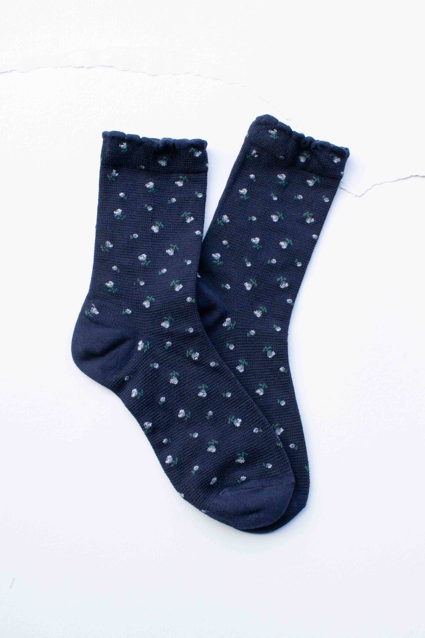 Mini Floral Cotton Crew Socks