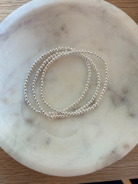 14k gold filled/sterling silver 3mm bracelet - alternate product view at Vogue Villa