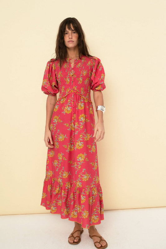 Magnolia dress coral