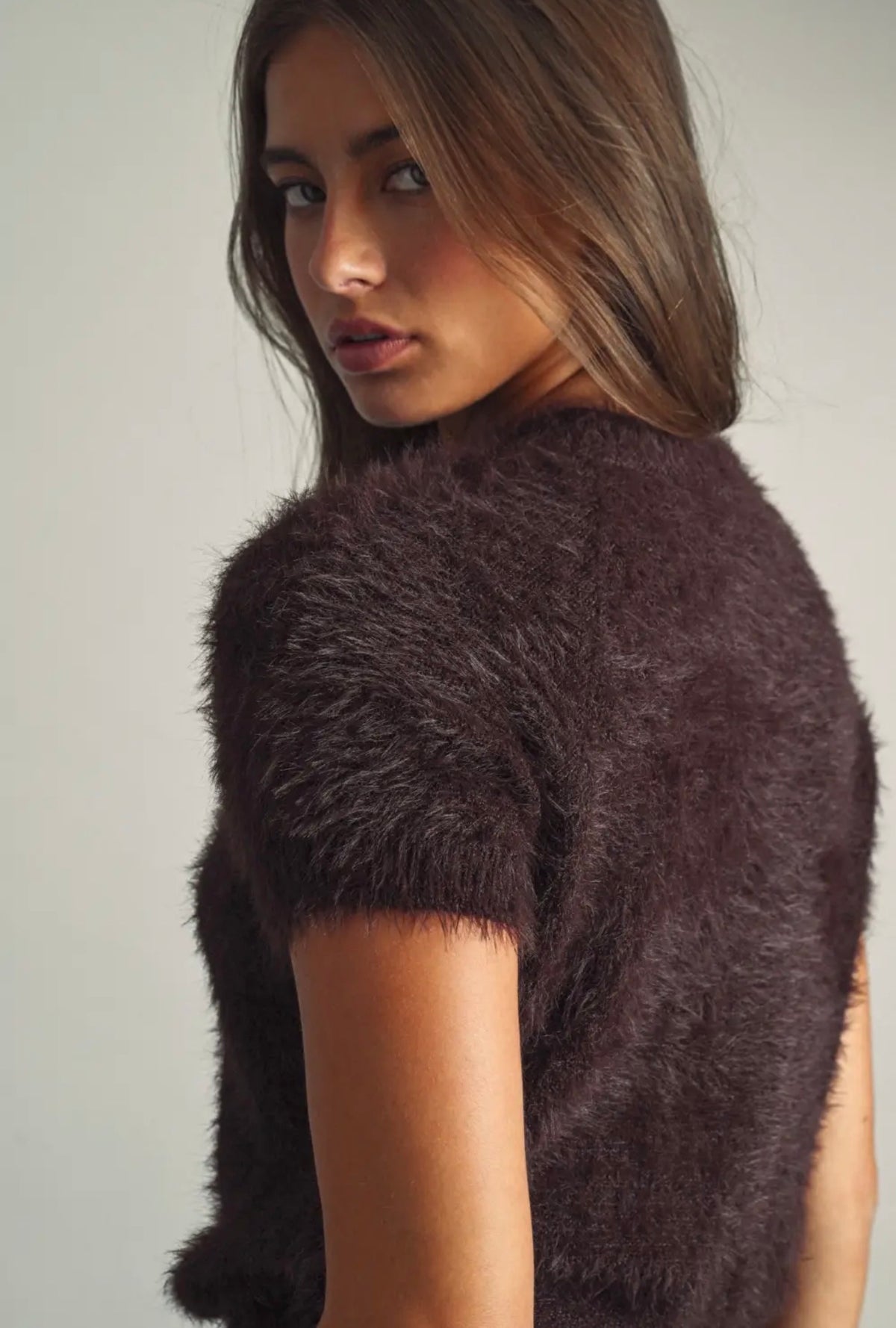 High-Pile Faux Fur Sweater