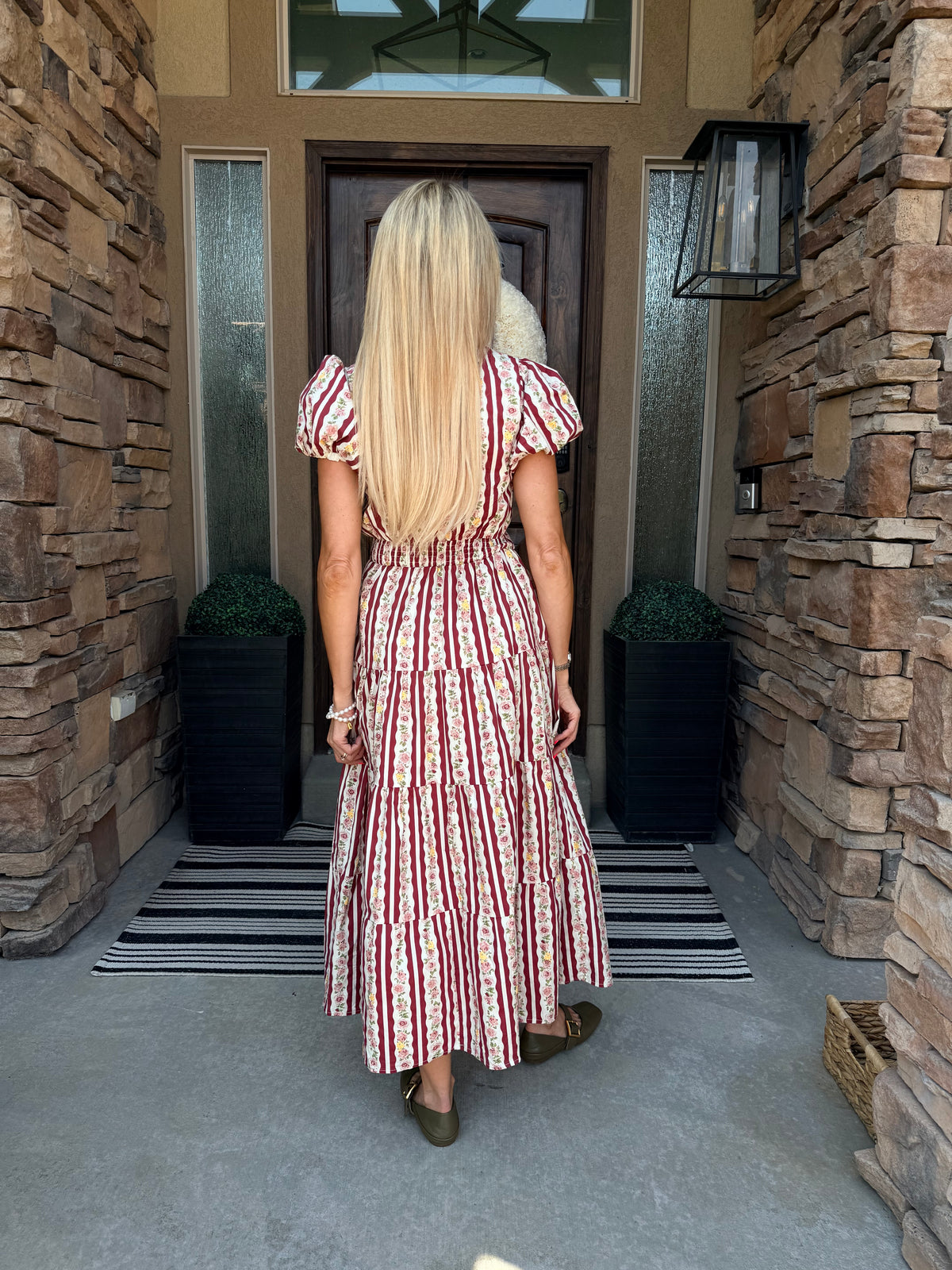 The Provence Stripe Midi Dress