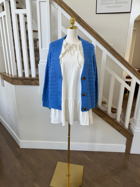 Oversized Crochet Knit Cardigan
