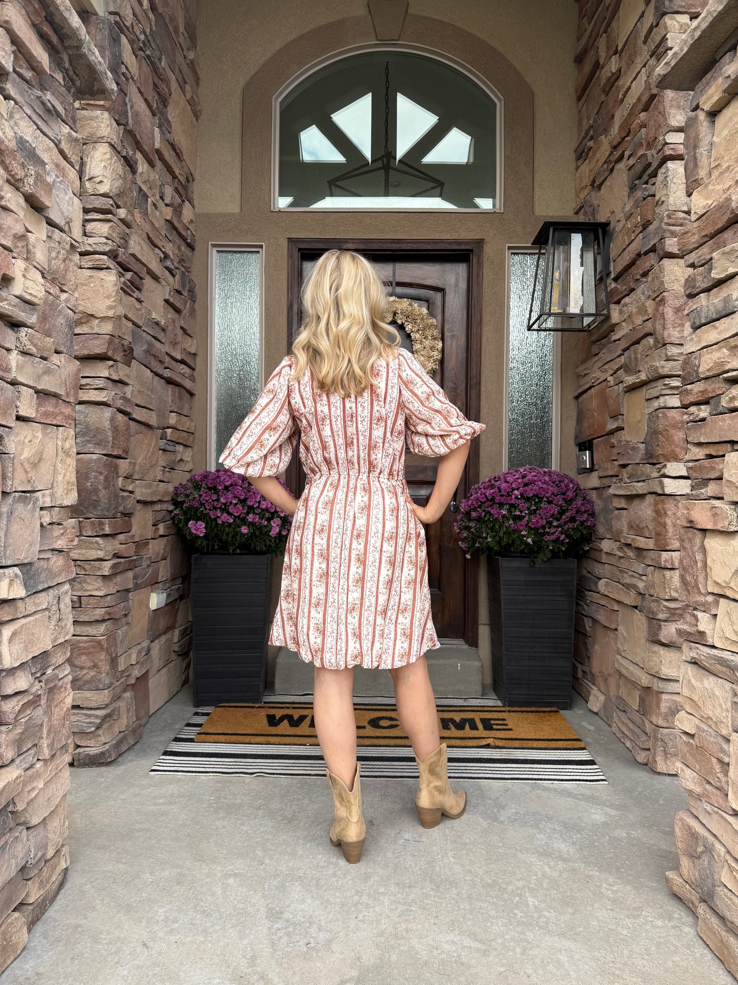 The Olivia Floral Bubble-Hem Dress