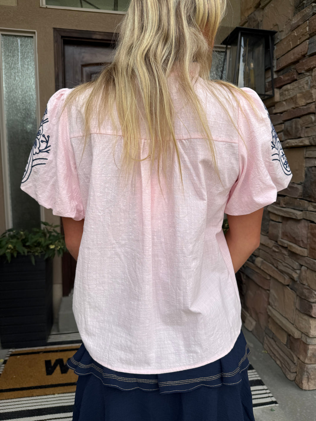 SHIRRED BODICE BLOUSE DIARIES FROM A VILLA