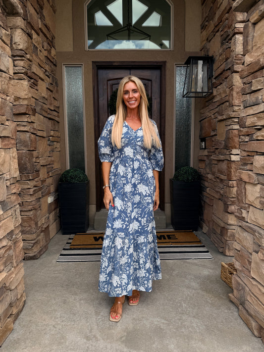 Bleu Jardin Maxi Dress
