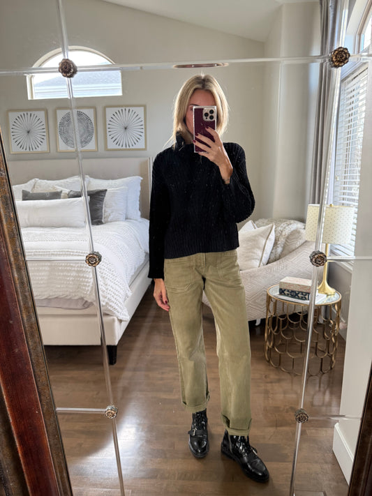 Ribbed Turtle Neck Sweater