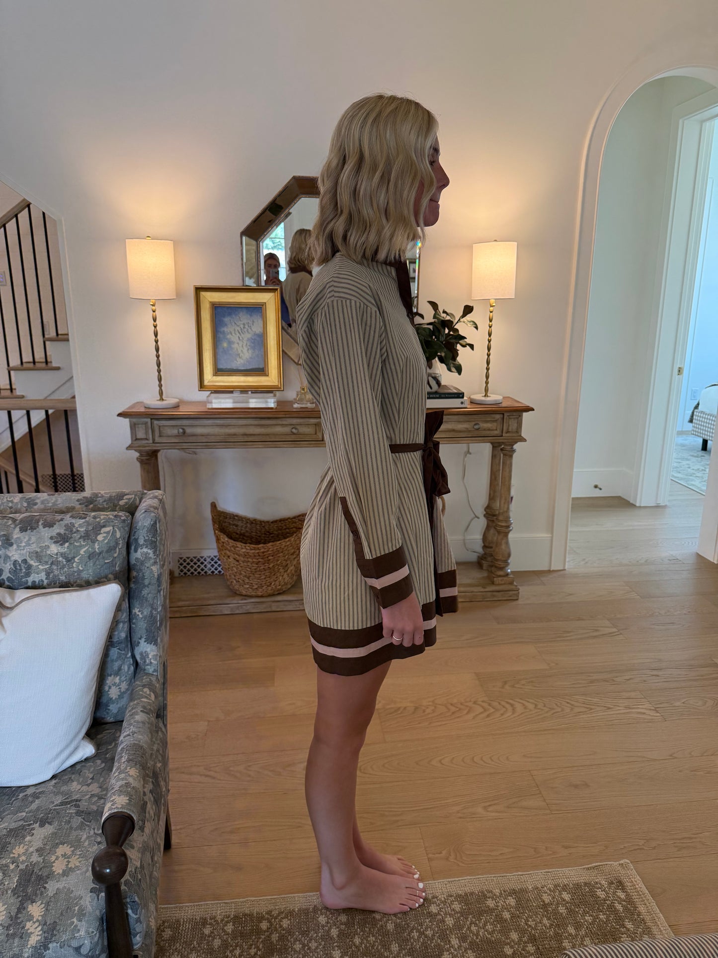 Coco Striped Shirt Dress