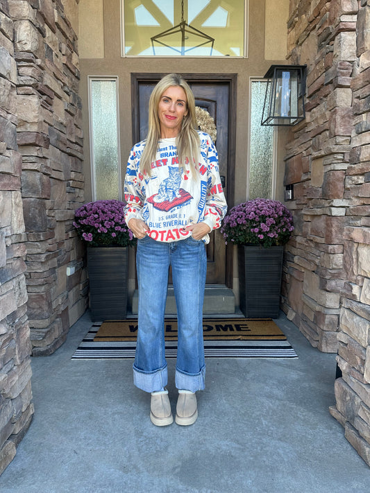 Vintage Feed Sack Pullovers