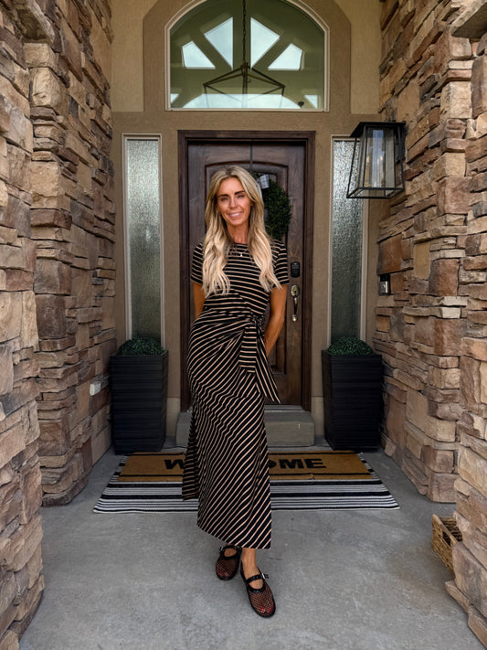The Carlyle Striped T-shirt Dress