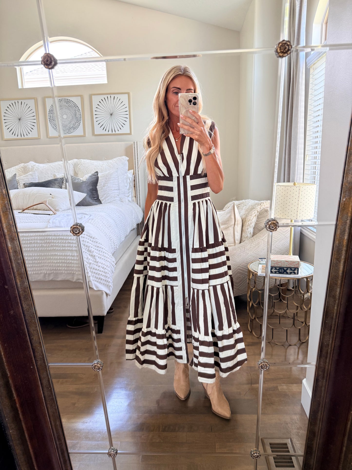 Coco Striped Midi Dress