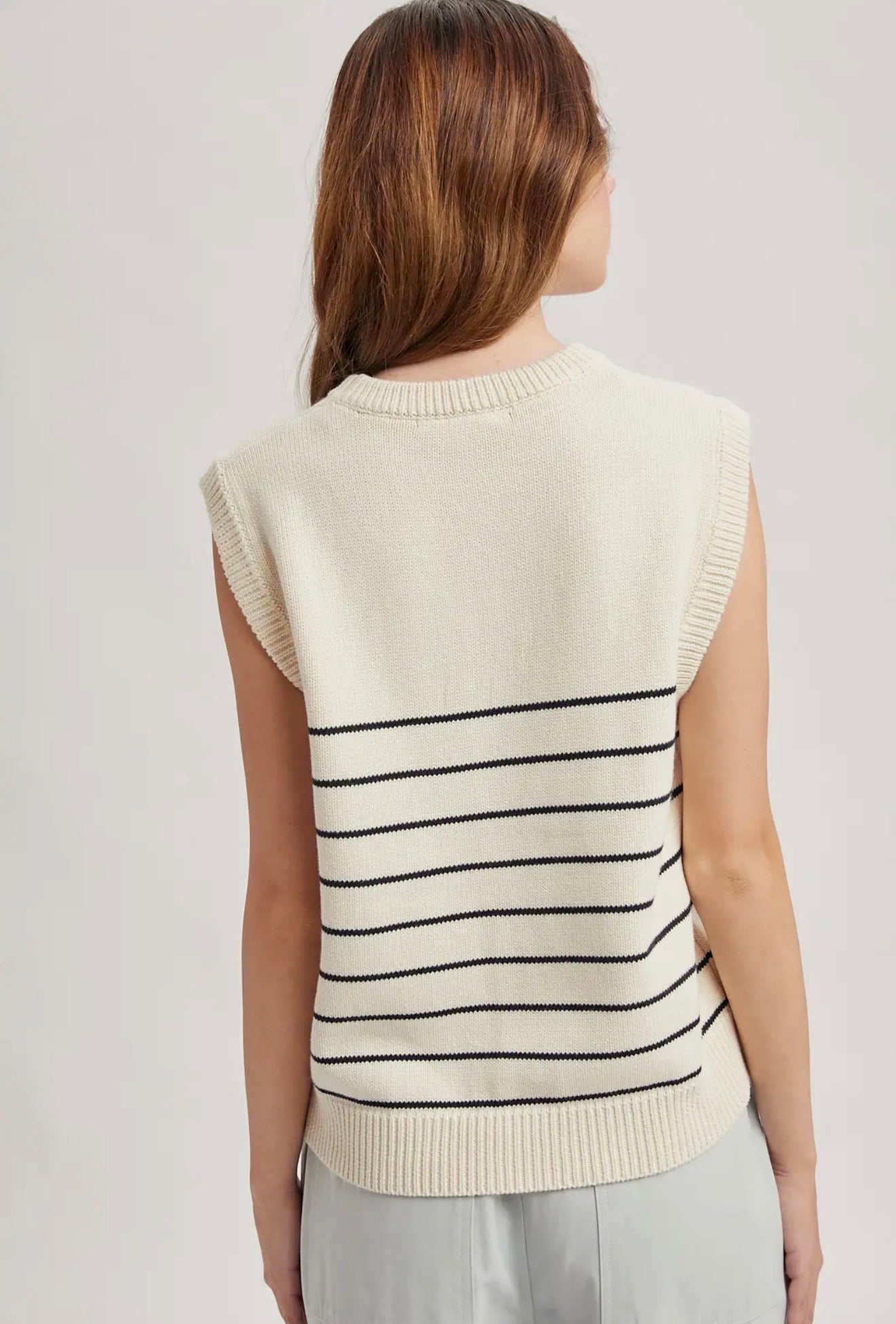 The Newport Stripe Knit - alternate product view at Vogue Villa