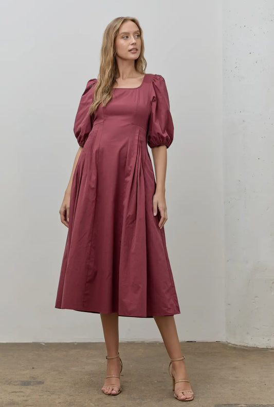 Ava Pleated Waist Dress