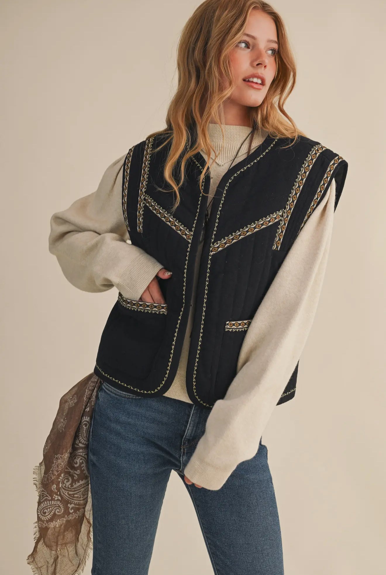 The Canyon Creek Vest - alternate product view at Vogue Villa
