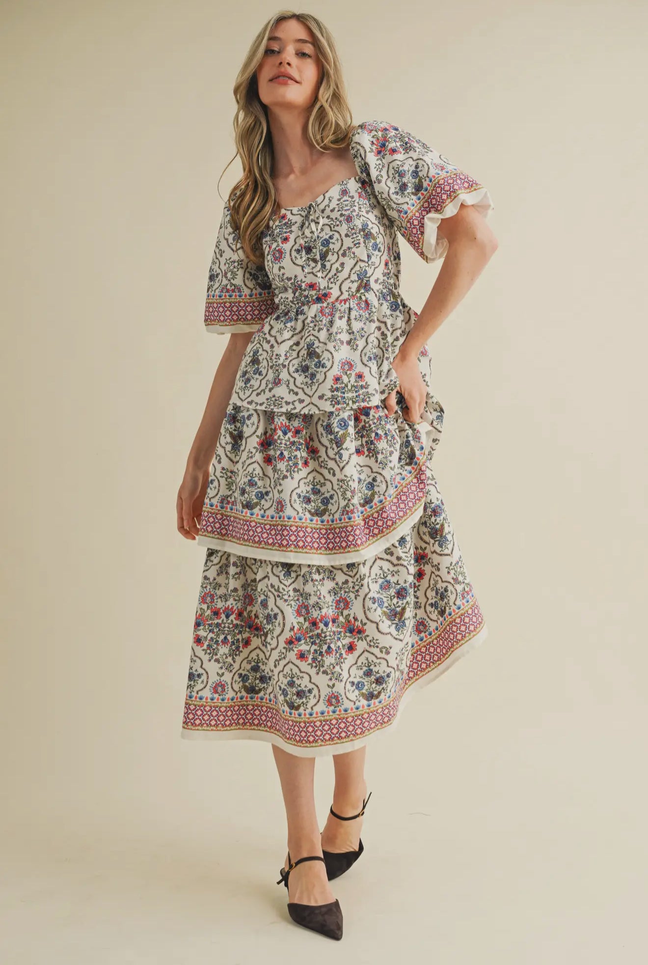 Marisol Tiered Peplum Dress
