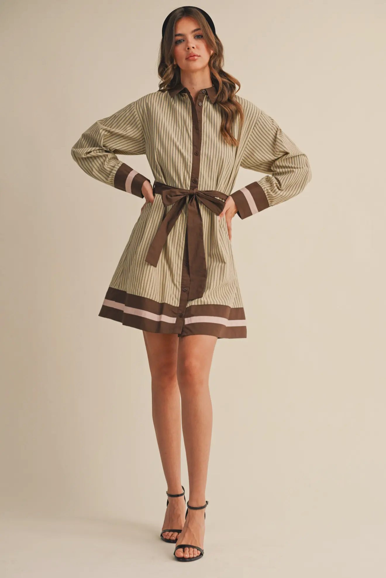 Coco Striped Shirt Dress