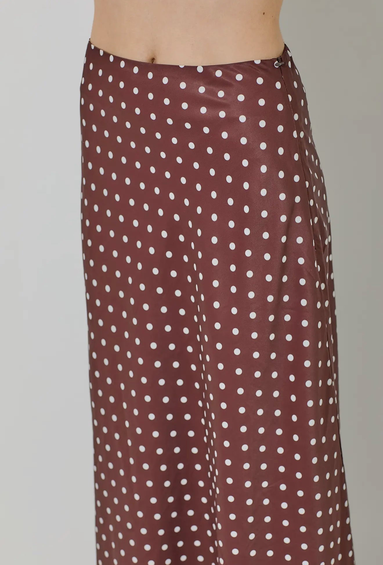 Polka Dot Satin Skirt
