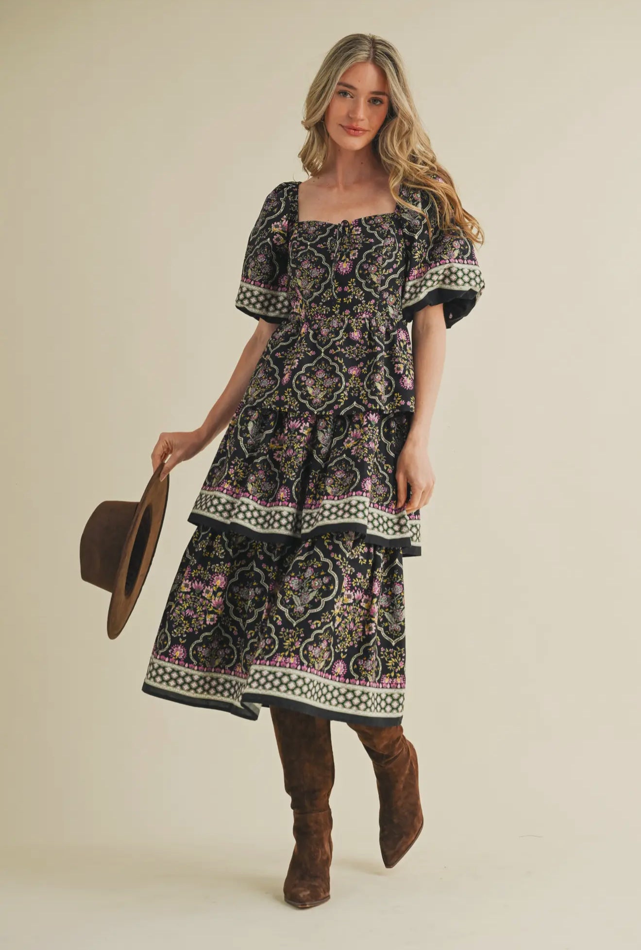 Marisol Tiered Peplum Dress