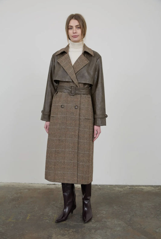 The Bexley Plaid Trench Coat