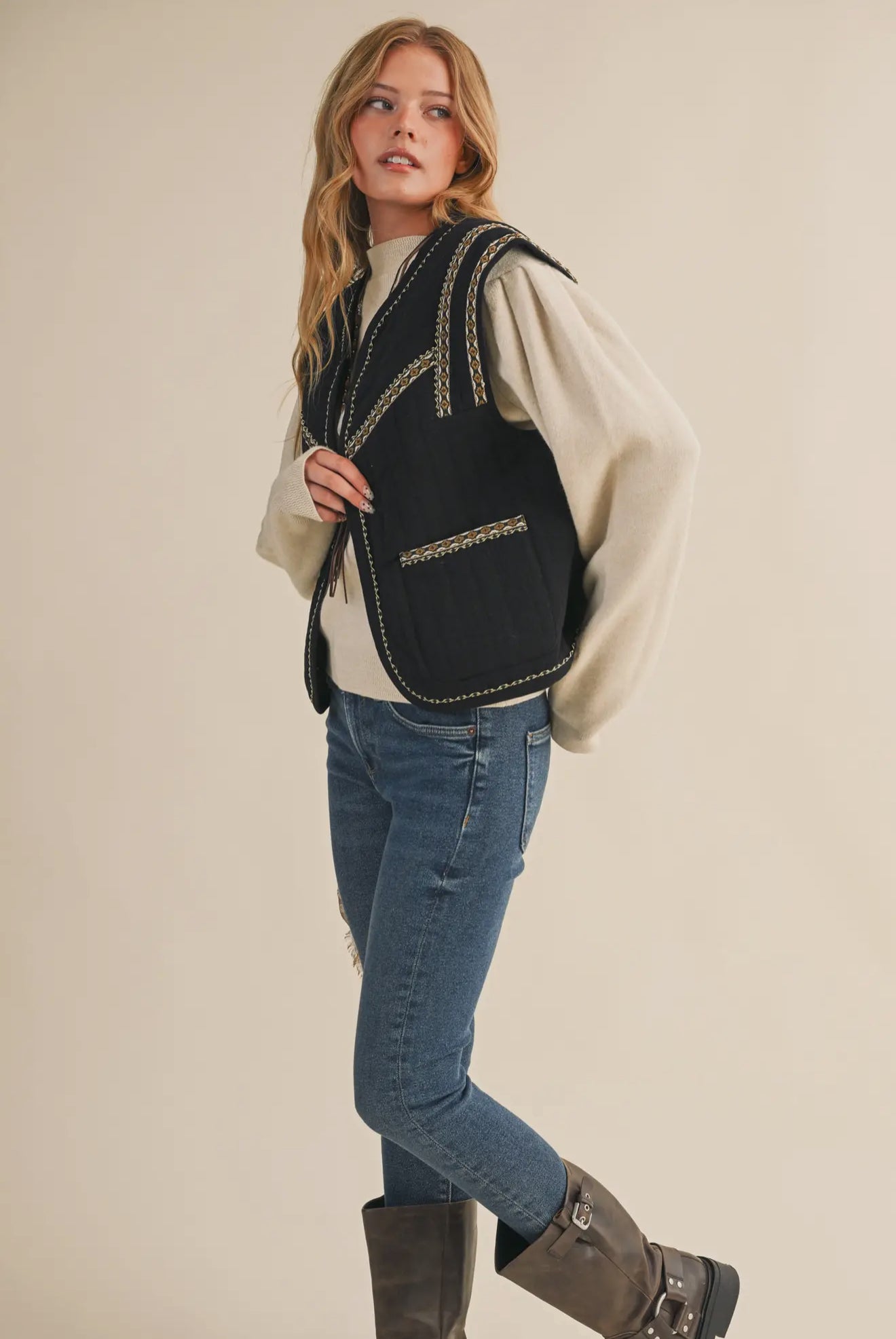 The Canyon Creek Vest - alternate product view at Vogue Villa
