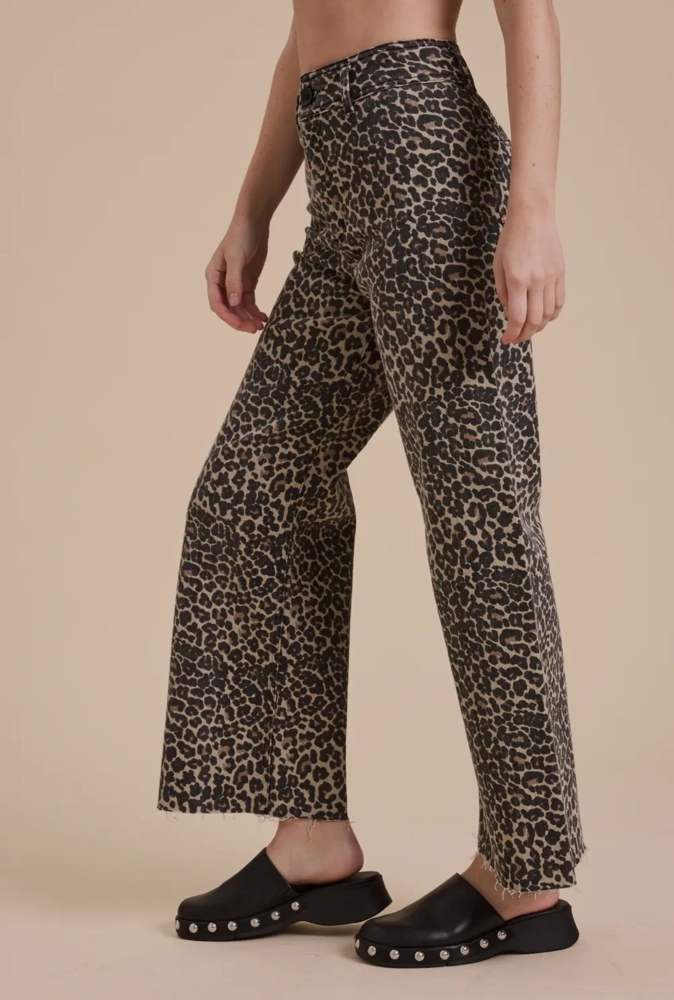 Leopard Print Jeans - alternate product view at Vogue Villa