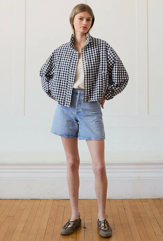 Gingham Zip Jacket