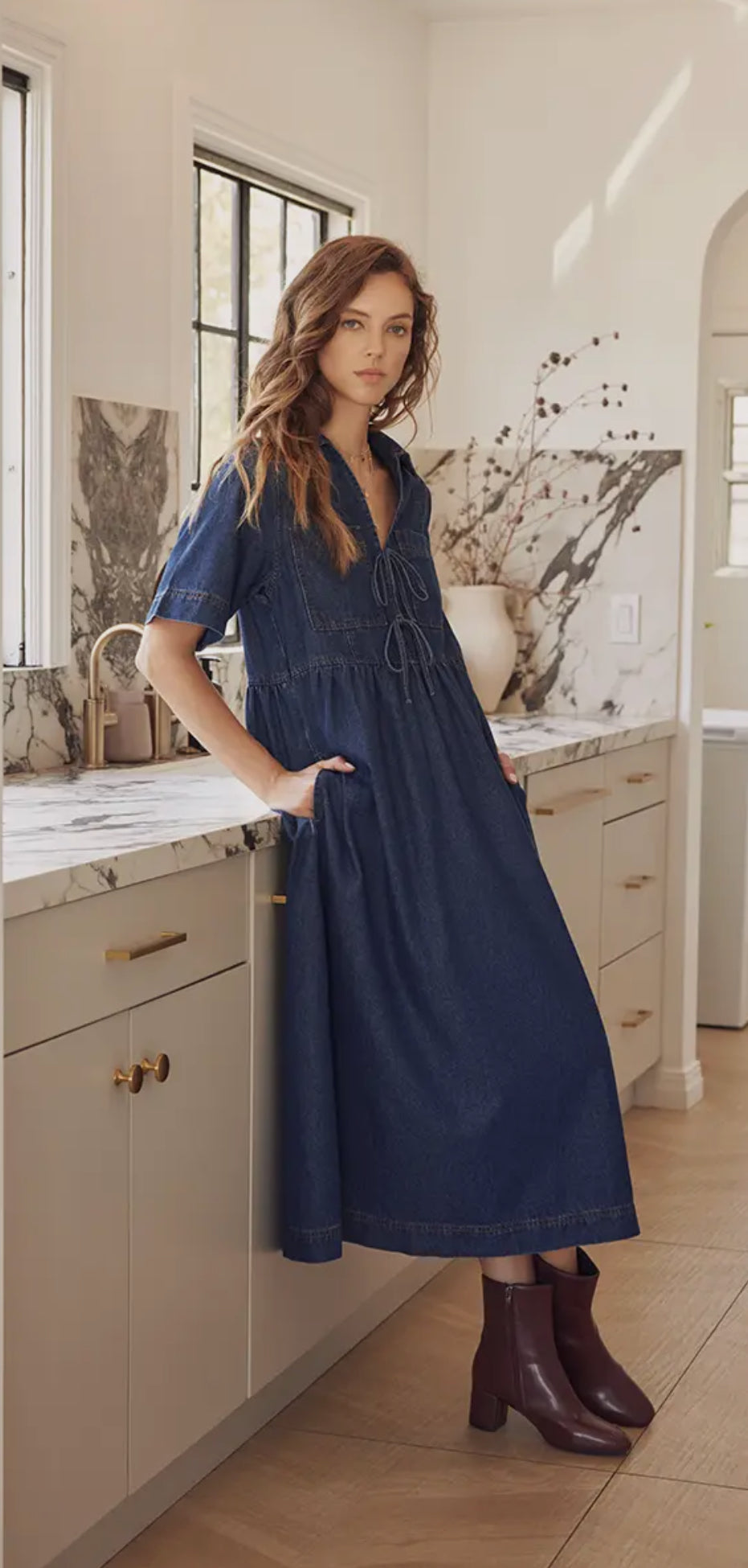 The Tessa Denim Midi