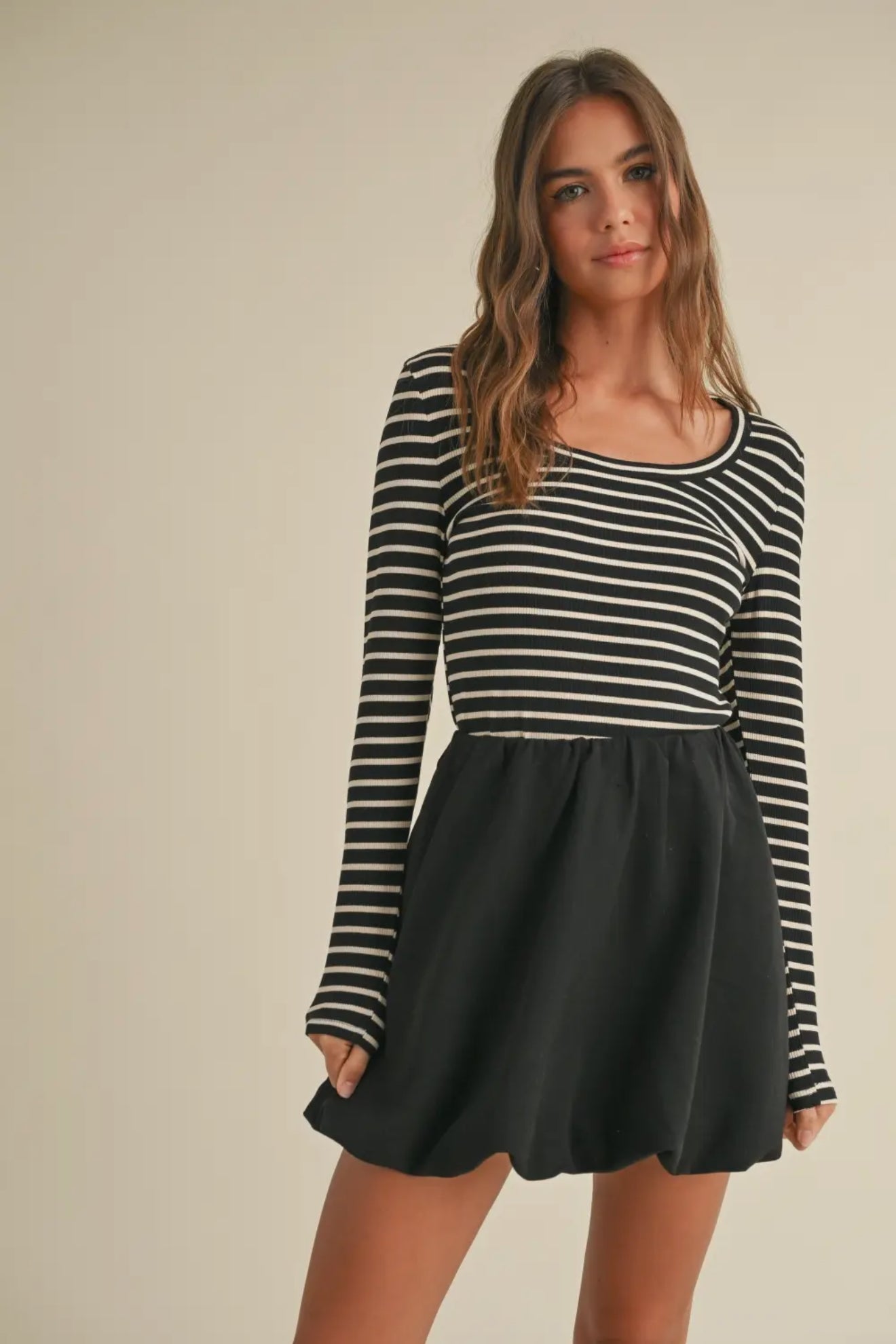 Striped Ribbed Top