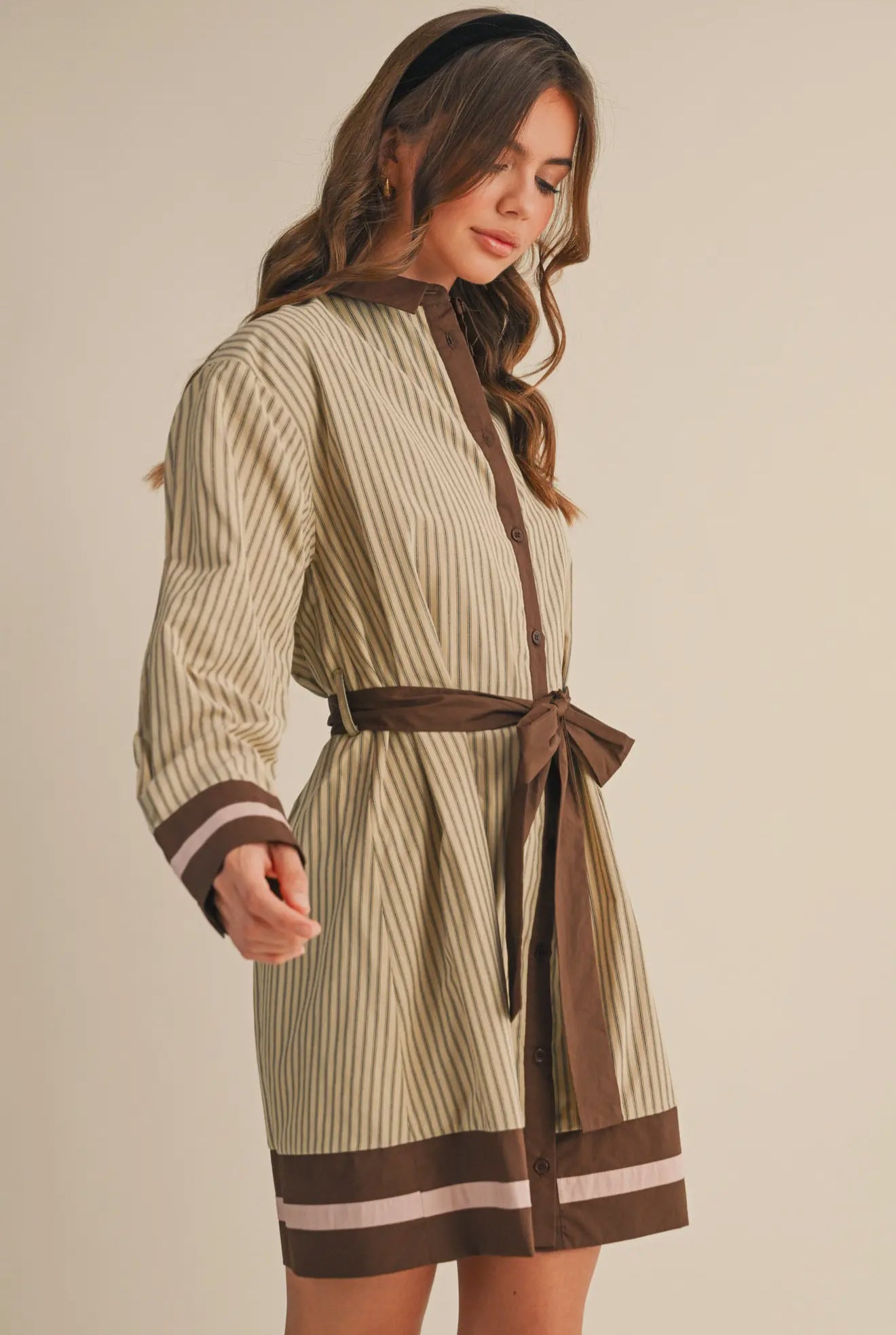 Coco Striped Shirt Dress