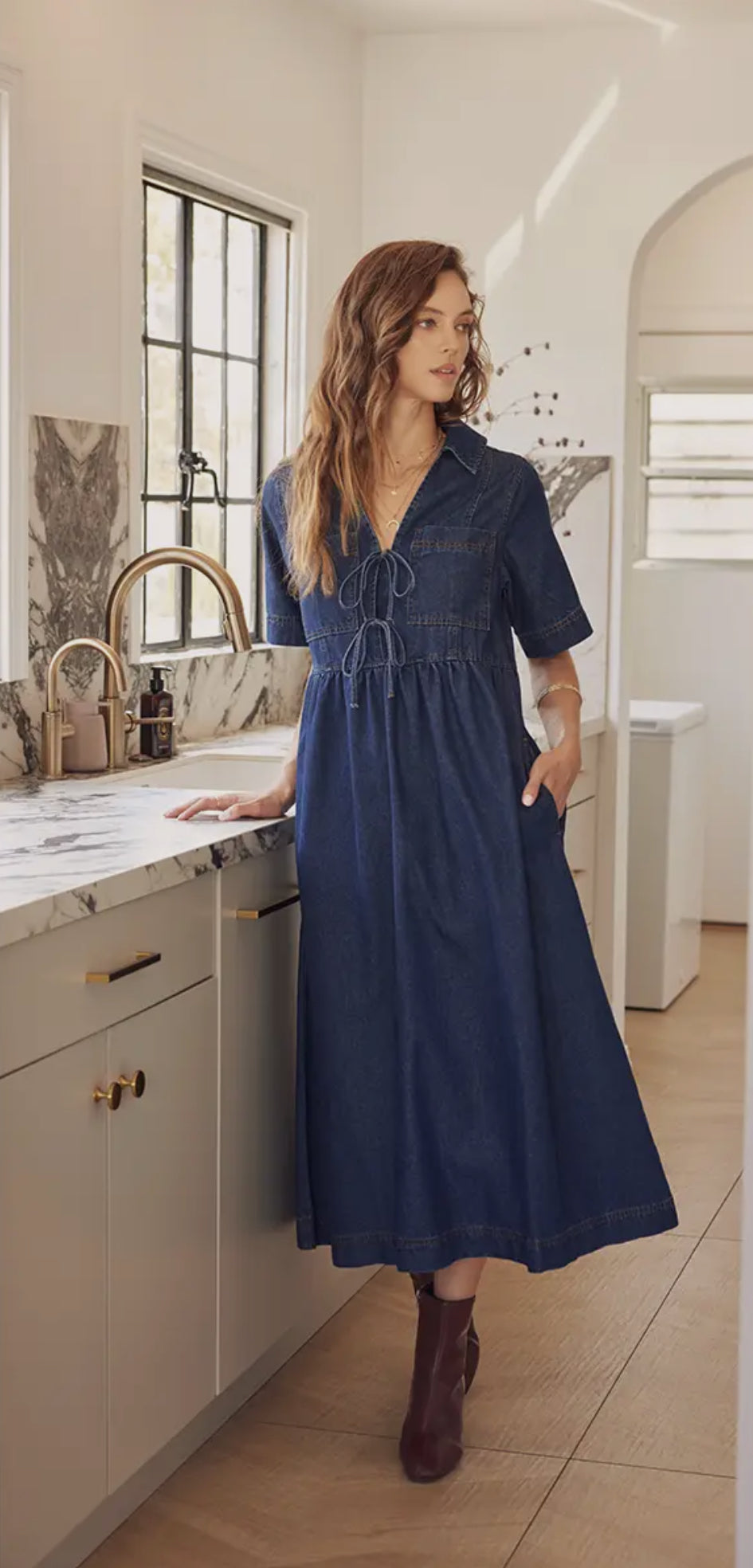 The Tessa Denim Midi