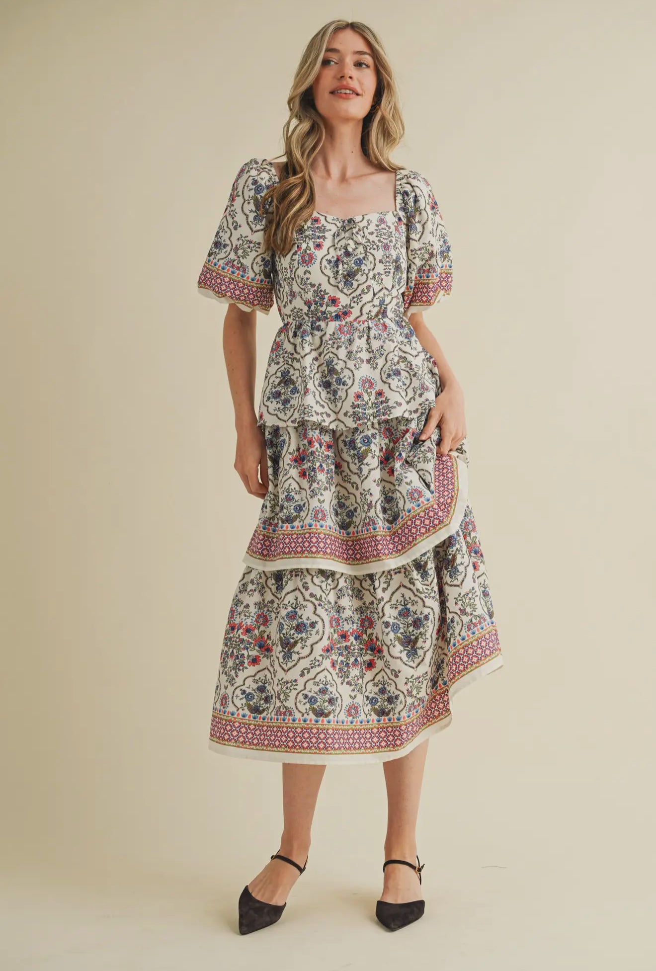Marisol Tiered Peplum Dress
