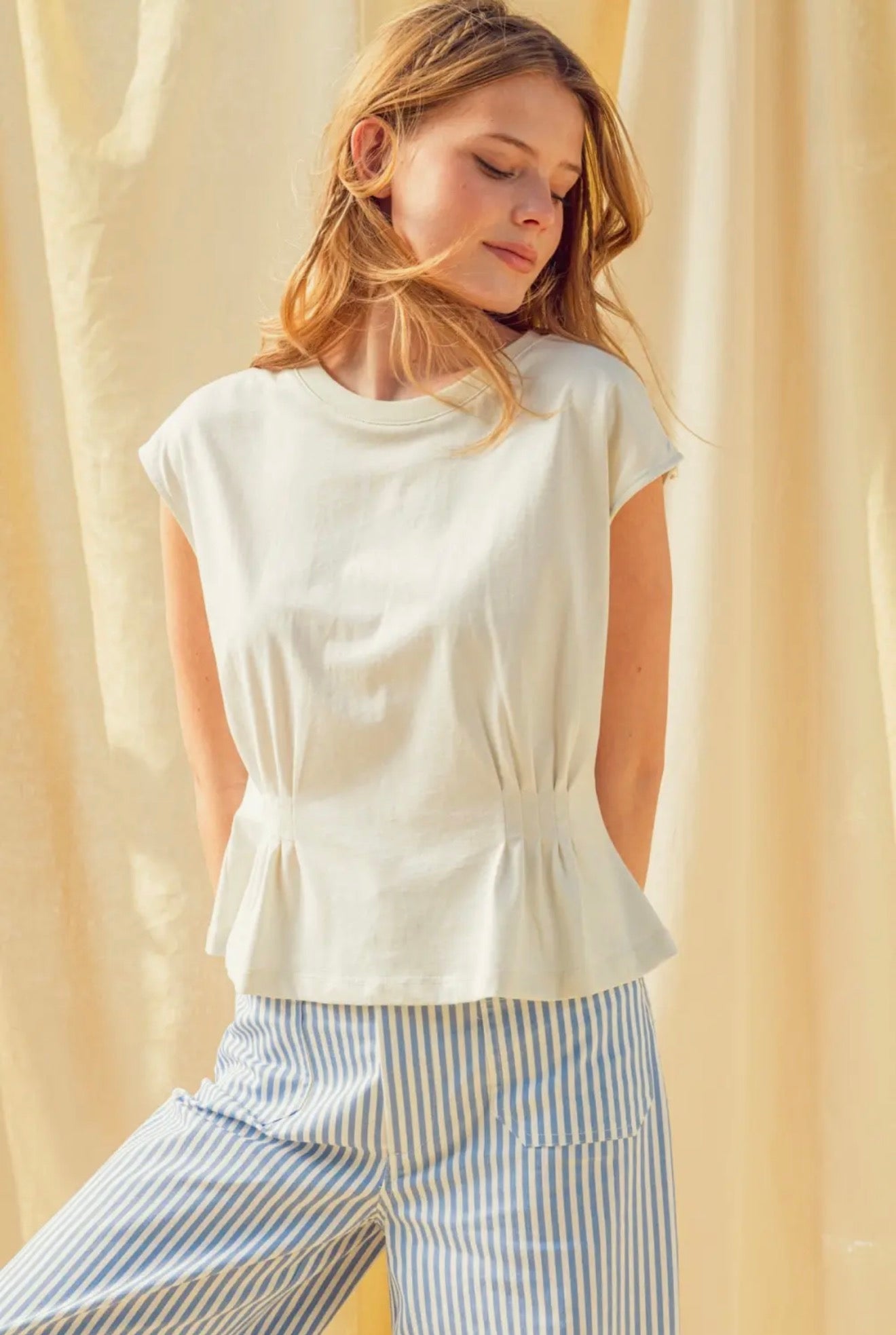 Sculpted Peplum T-Shirt