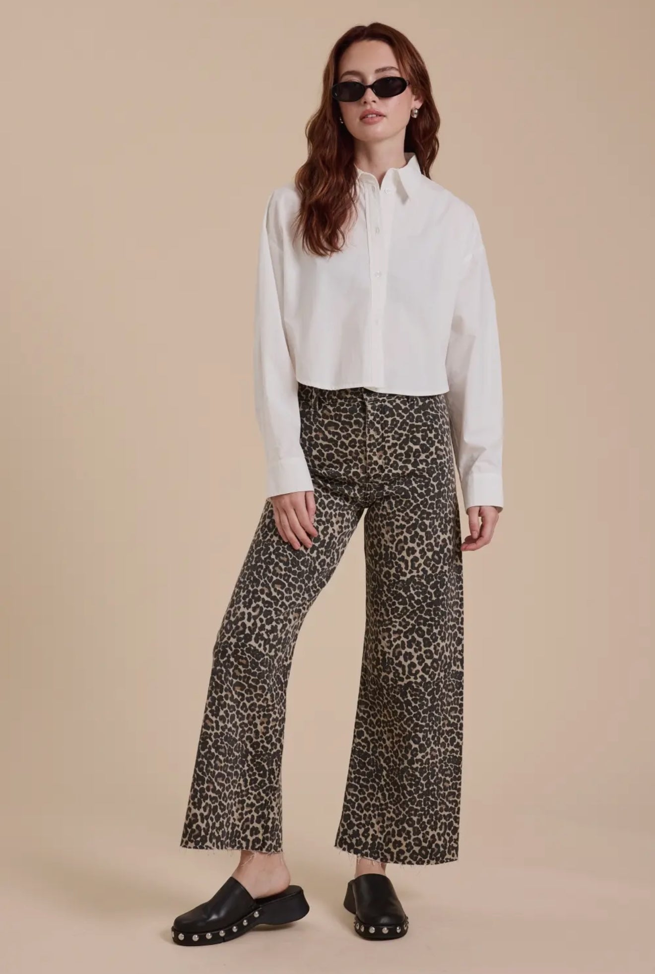 Leopard Print Jeans - alternate product view at Vogue Villa