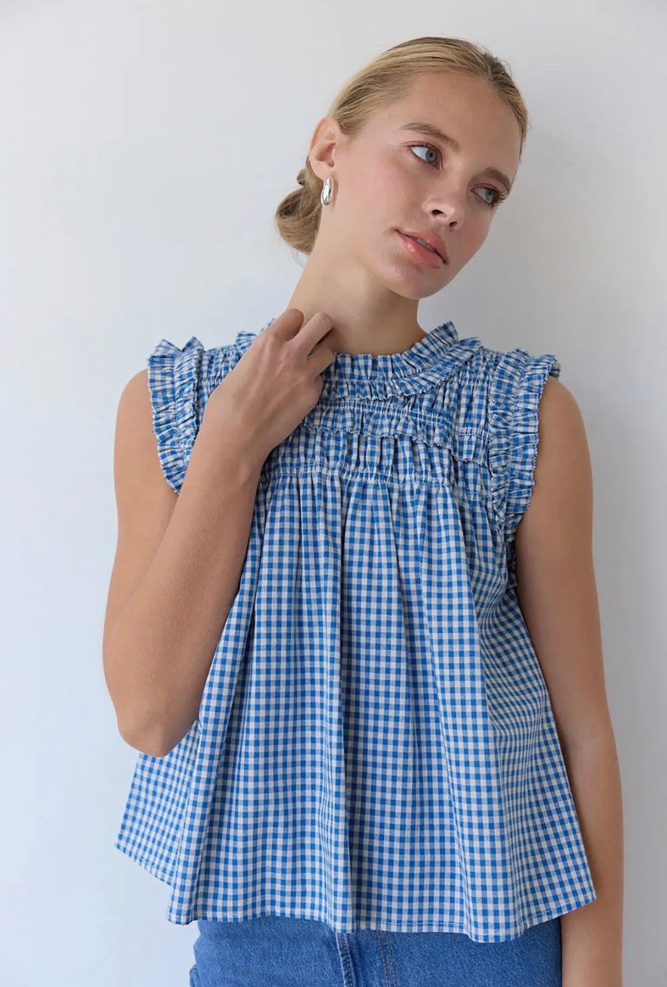 The Lottie Gingham Top at Vogue Villa
