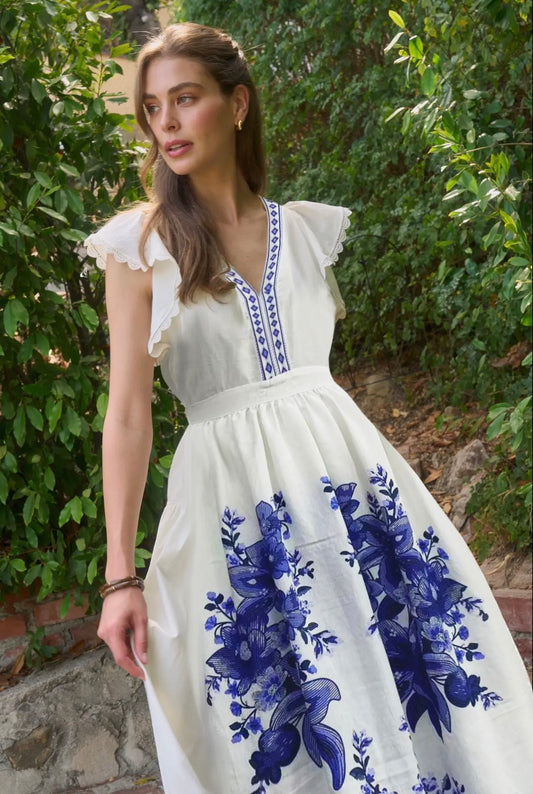 The Melina Embroidered Floral Dress