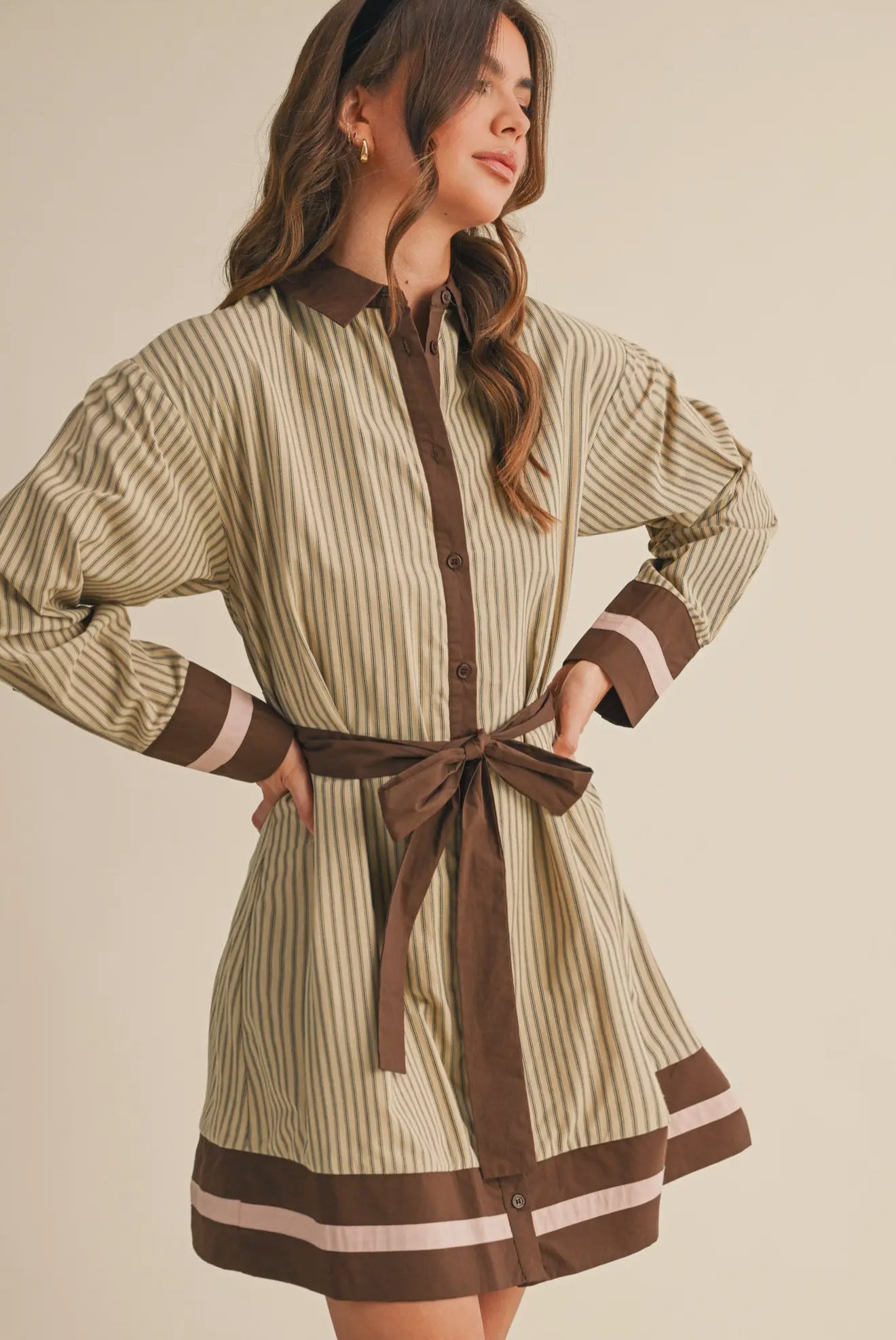Coco Striped Shirt Dress