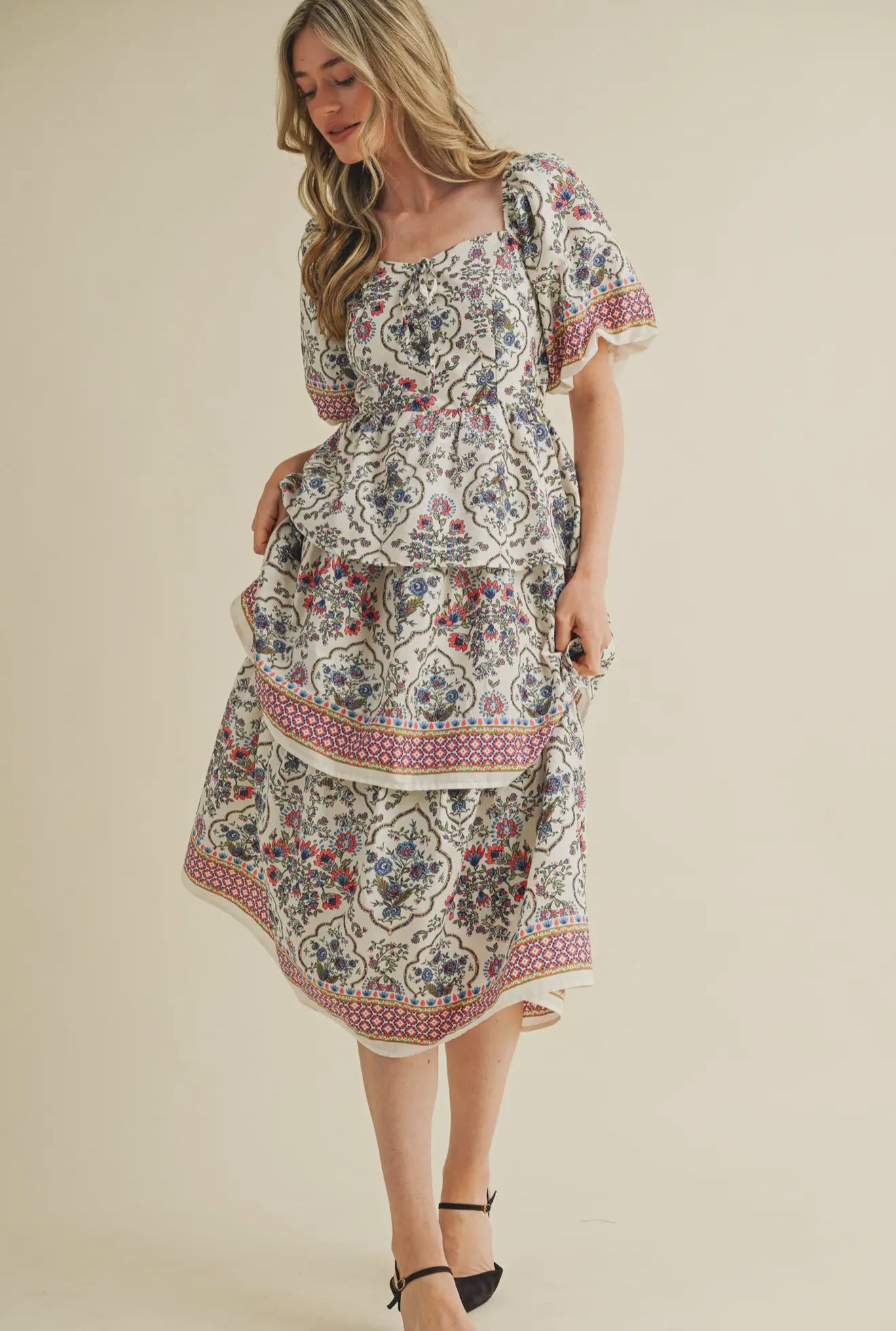 Marisol Tiered Peplum Dress