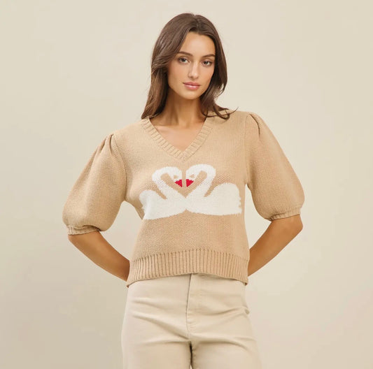 Swan Serenade Sweater