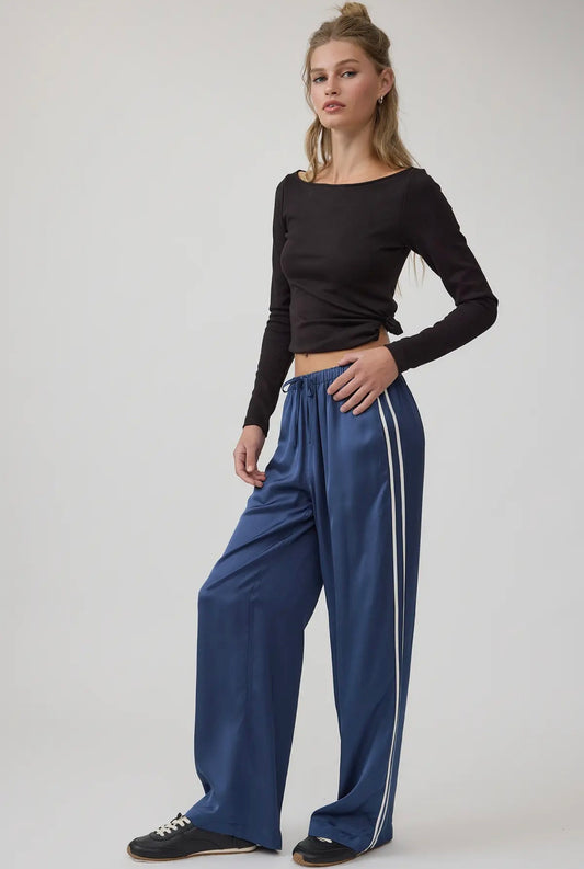 The Monaco Satin Track Pants
