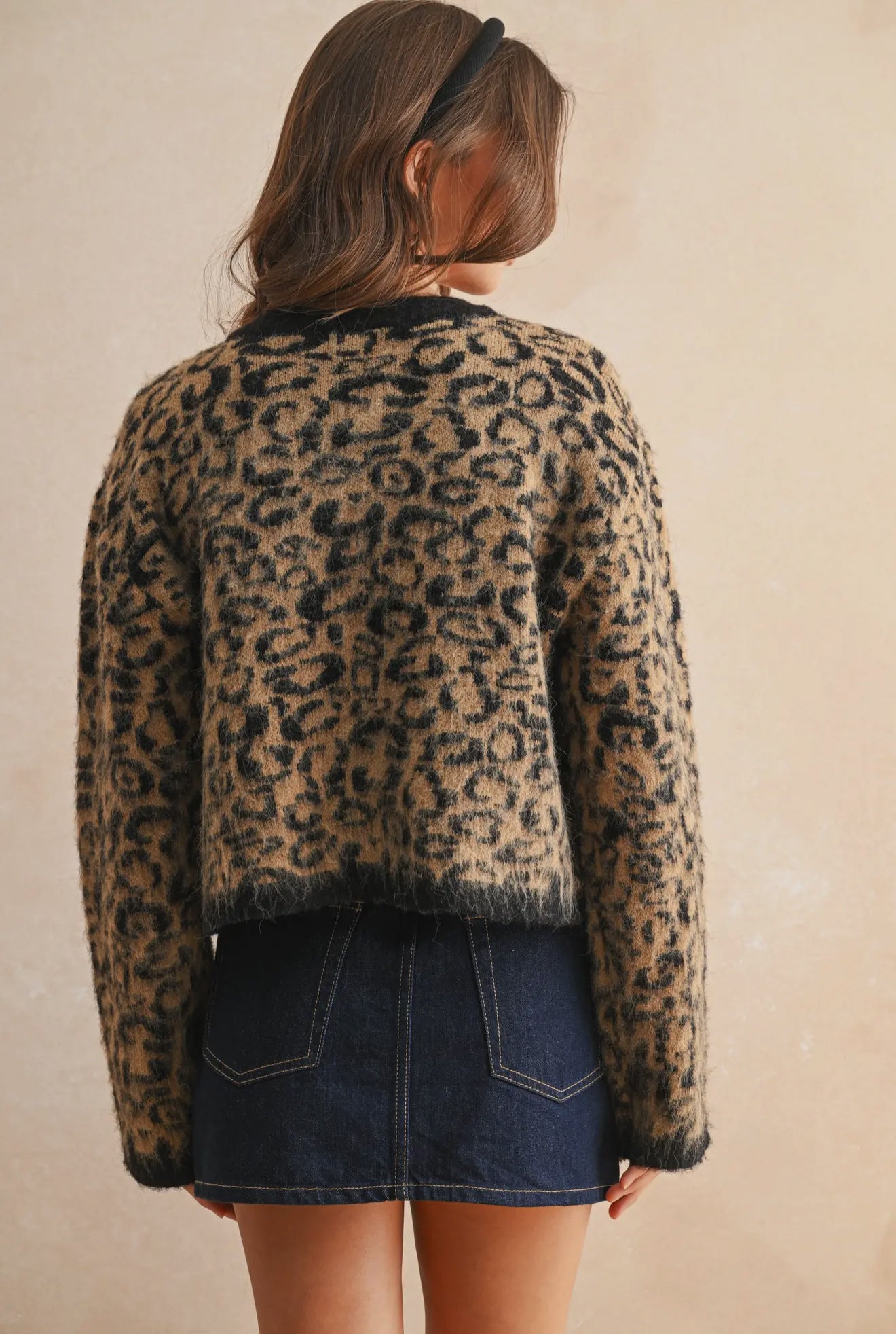 Brushed Leopard Cardigan