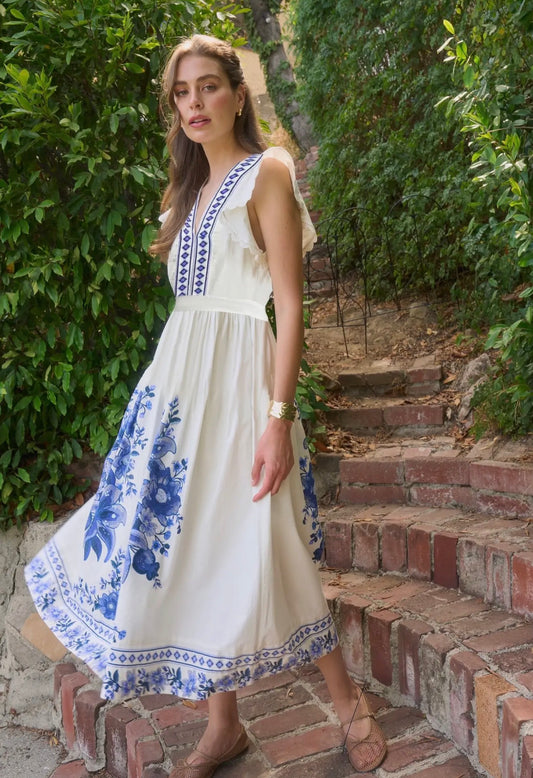 The Melina Embroidered Floral Dress