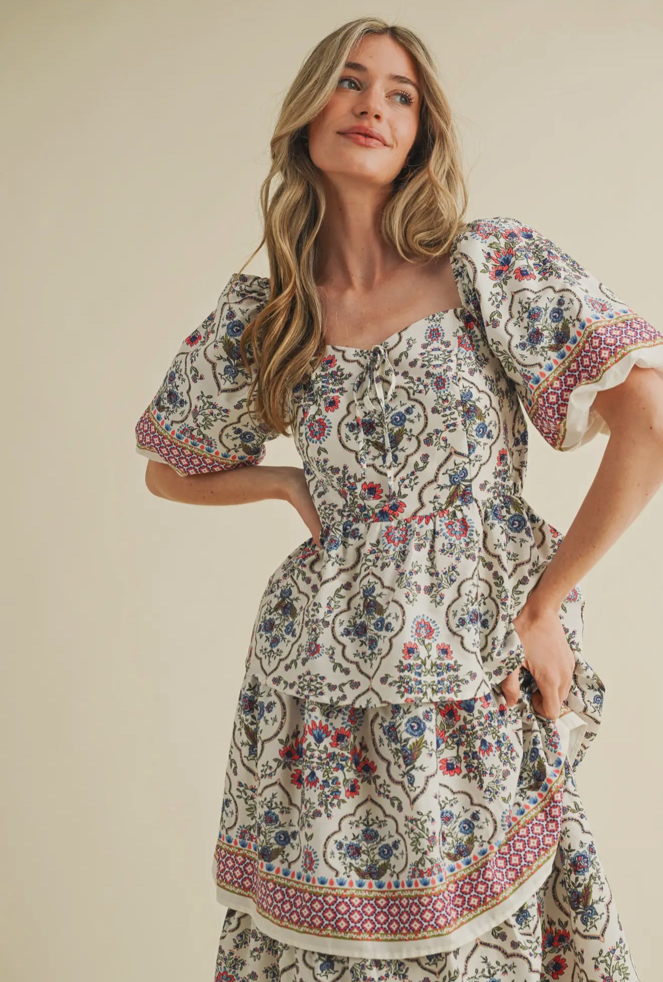 Marisol Tiered Peplum Dress