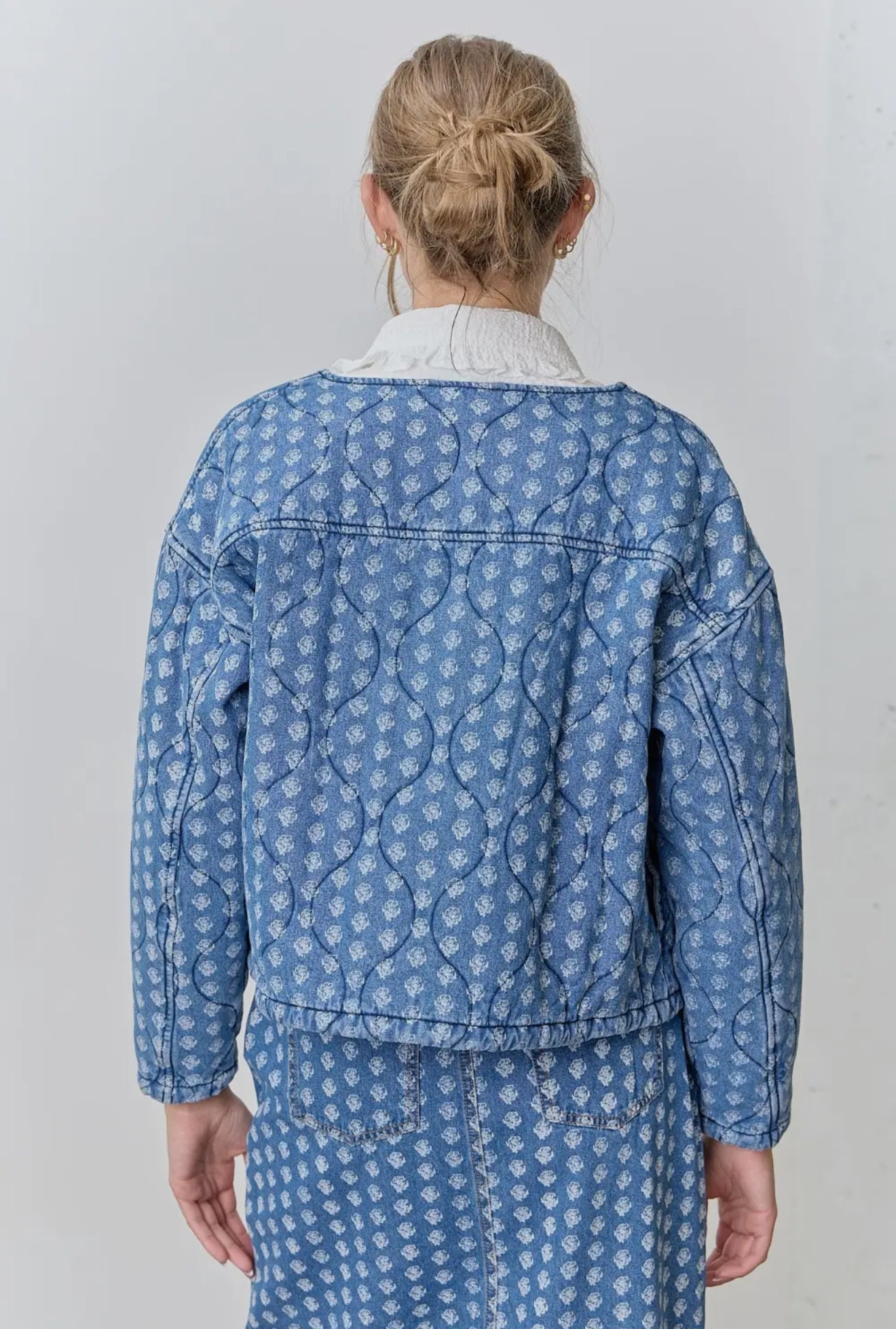 Provence Quilted Denim Jacket