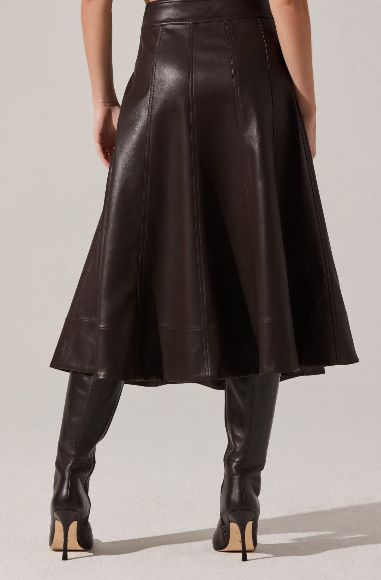 The Espresso Faux Leather Skirt